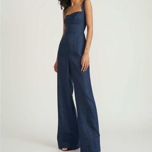 SALONI Deep Blue Wide-Leg Jumpsuit